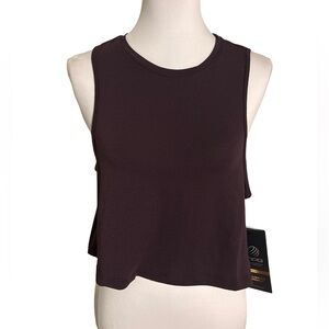 MPG Sleeveless Dark Purple Crop Top